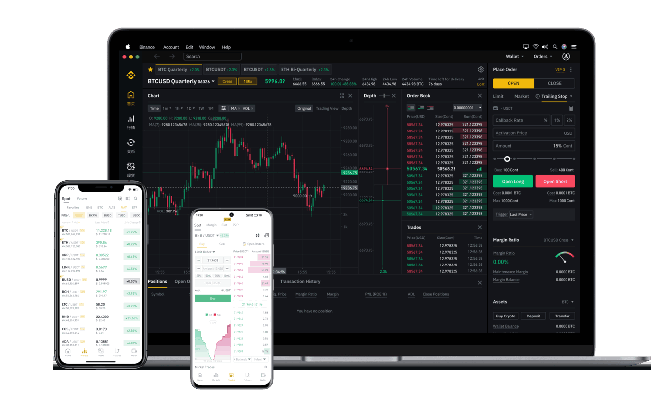 BTC/USDT 交易图表